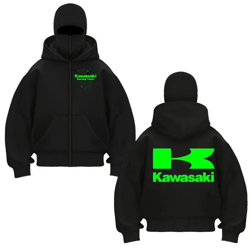 

Kawasaki Autumn and Winter New Men's and Women's Casual Sportswear with Hooded Mask Design Sporty and Fashion Oversized Hoodie