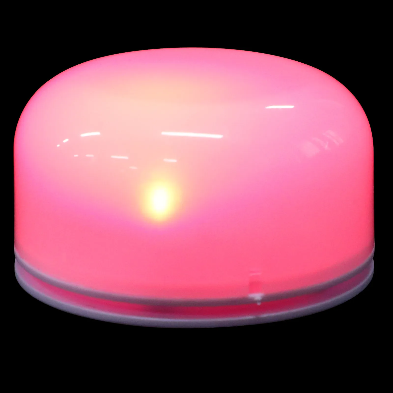 USB Powered LED Touch Lamp Base Tap-Activated Portable Nightlight with Compact Round Design for Bedside Table Display Decoration