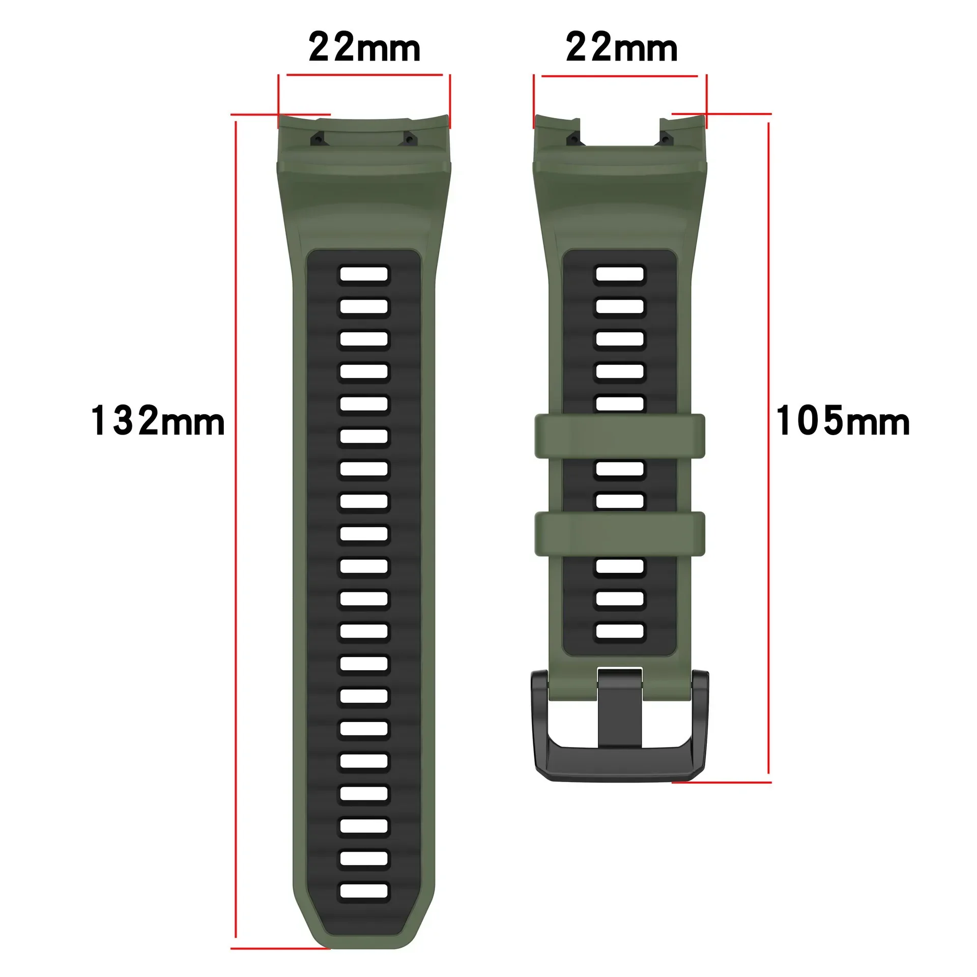 Two-tone Silicone Strap For Garmin Instinct 3 50mm 45mm Official Comfortable Bracelet band For Garmin Instinct 3 45mm 50mm belt