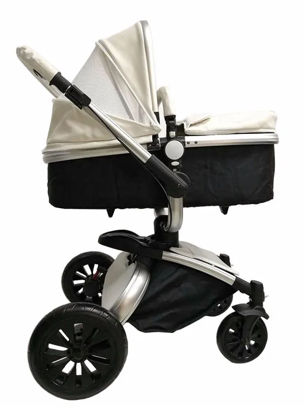 Factory With High Quality  Pu Leather  Bassinet Stroller 3-in-1 Pram Portable Baby Carriage Infant Pushchair