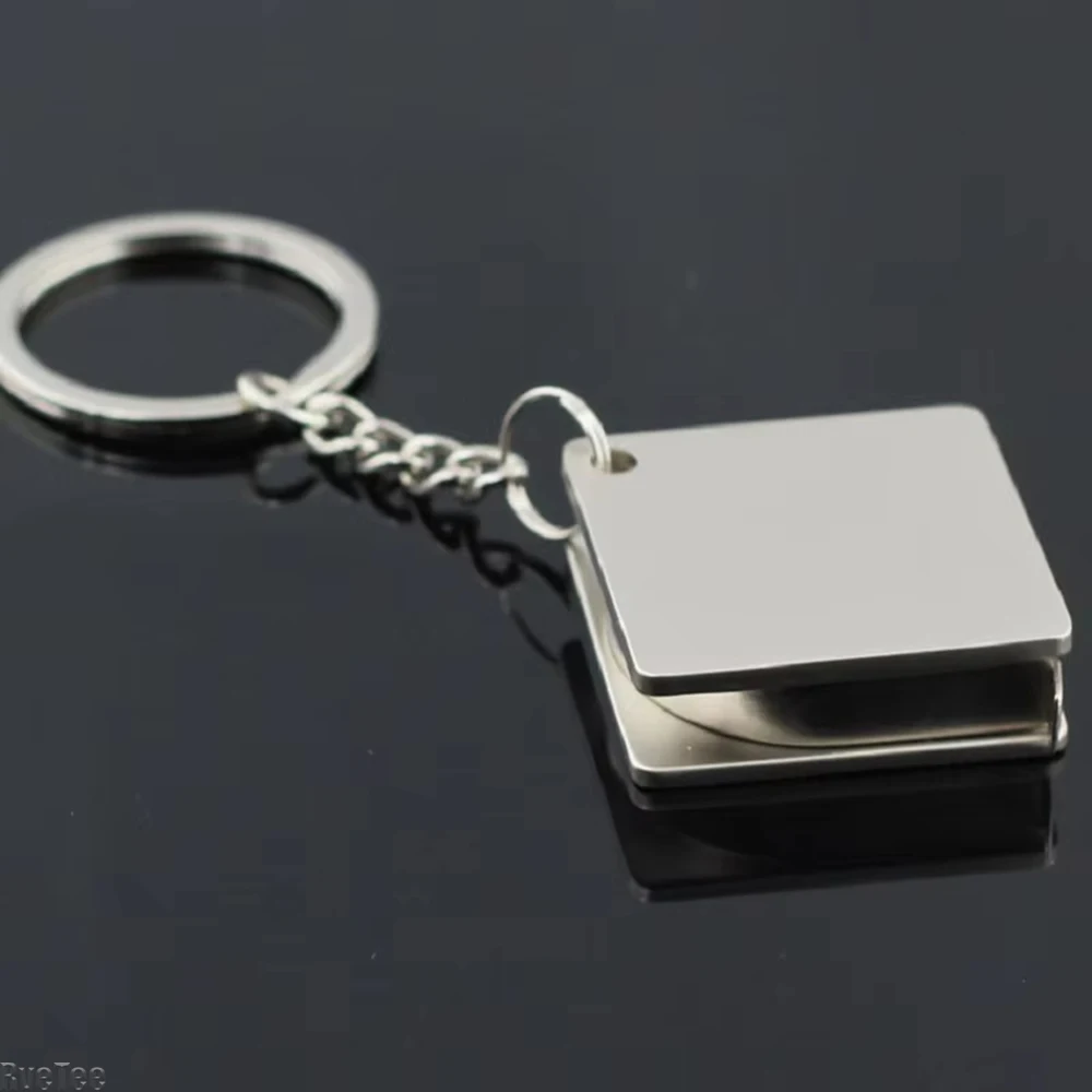 1PC Mini Stainless Steel Telescopic Keychain Tape Measure Multifunctional Measuring Tool Practical Novelty Item