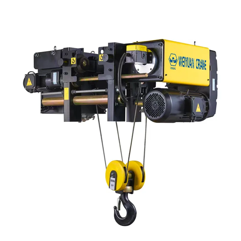 High Standard 3-10T Electric Hoist Motorized Lifting Hook Variable Speed European Travelling Trolley Hoist Load Wire Rope Hotels
