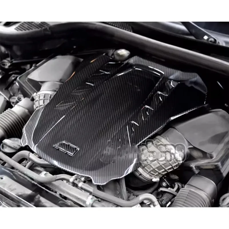 لسلسلة BMW X5M F95 X6M F96 2019 + غطاء محرك من ألياف الكربون الجافة استبدال تركيب غطاء محرك السيارة لوحة طقم الجسم #4