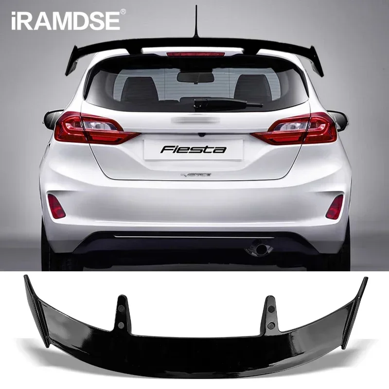 

New! Spoiler for Ford Fiesta Active Gloss Black Rear Windshield Wing Trunk 2013-2022 Carbon Paint ABS Accessories