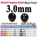 20 piezas de 3.0 mm, color negro, B