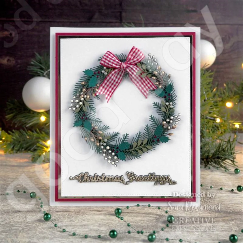 وصول عيد الميلاد جديد ملهمة الكلمات الزهور المعدنية يموت سجل القصاصات مذكرات الديكور قالب النقش بطاقة ذاتية الصنع اليدوية