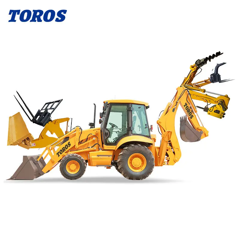 Made in  China Heavy 5ton Backhoe Loader with Accessories Heavy  Backhoe Loader