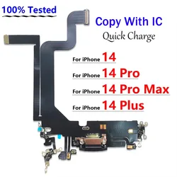 New For iPhone 14 Pro Max Plus USB Charge Port Jack Dock Connector Charging Board Flex Cable