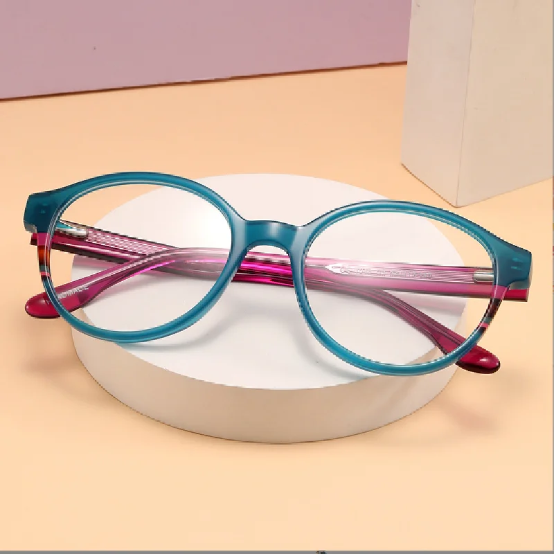 Women's fashion glasses acetate frame flat light mirror simple transparent students