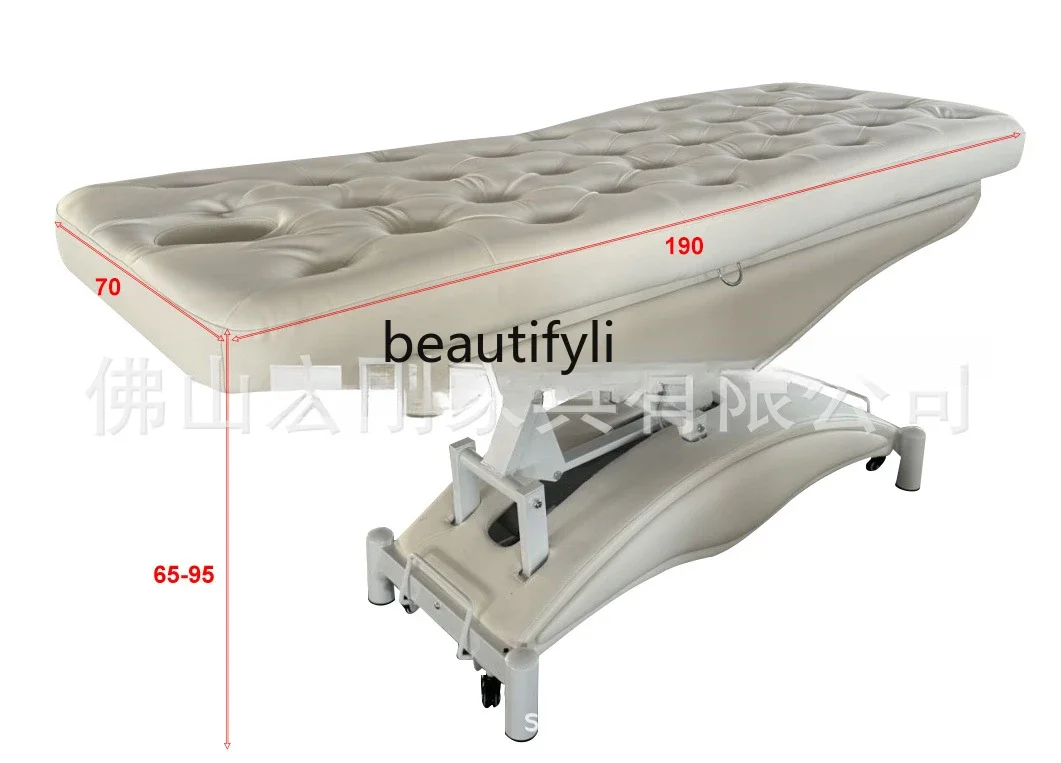 Electric beauty bed massage push back bone relaxation comfortable bed with face hole lying on multi-gear adjustment