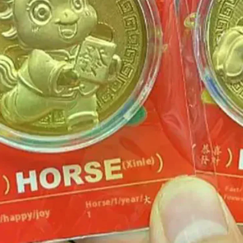 

2026 Zodiac Horse Gold Color Commemorative Coin Decoration Metal Crafts Souvenir Medal Year Of The Horse