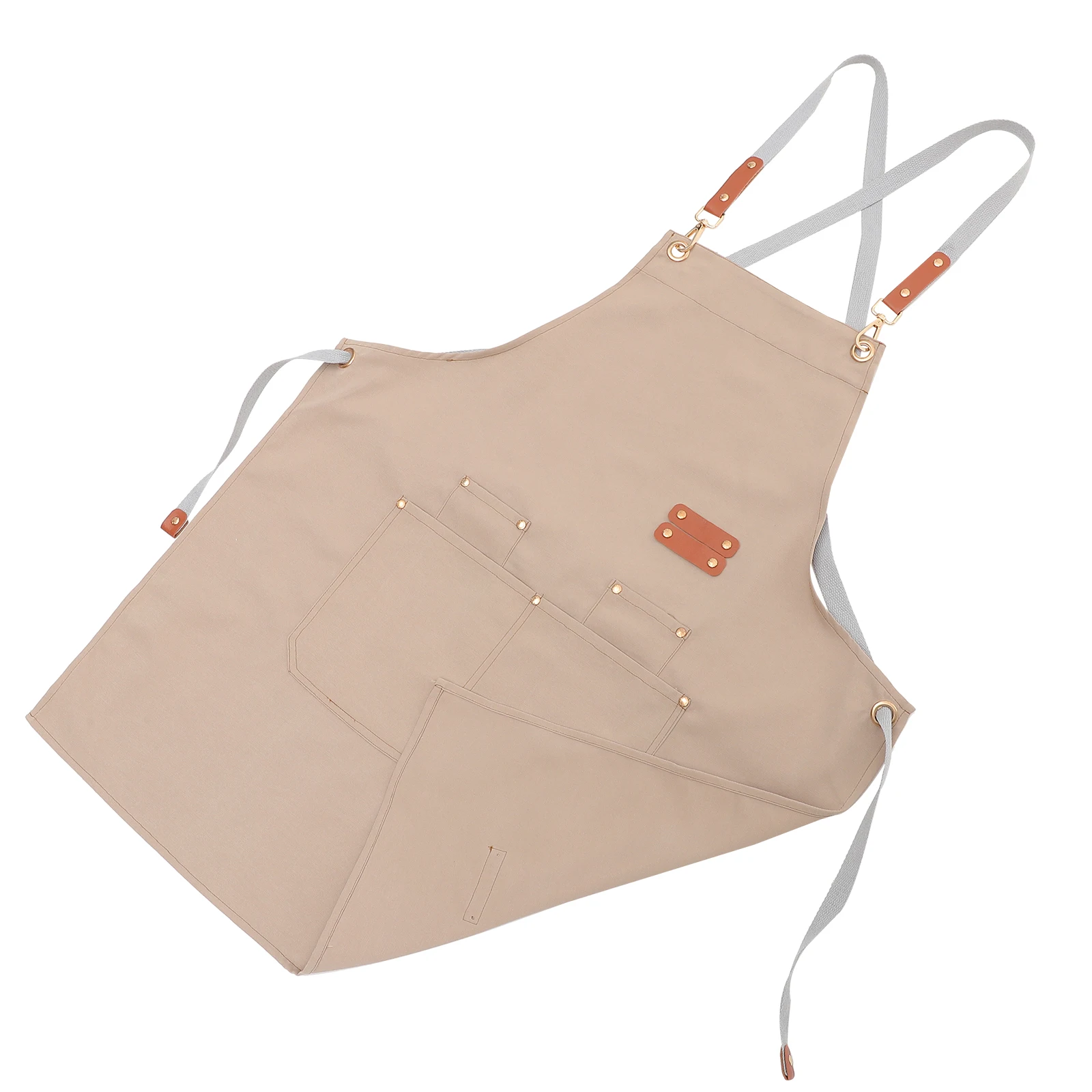 

Waterproof Canvas Apron Adjustable Bib Multifunction Aprons Women Retro Mens Cooking