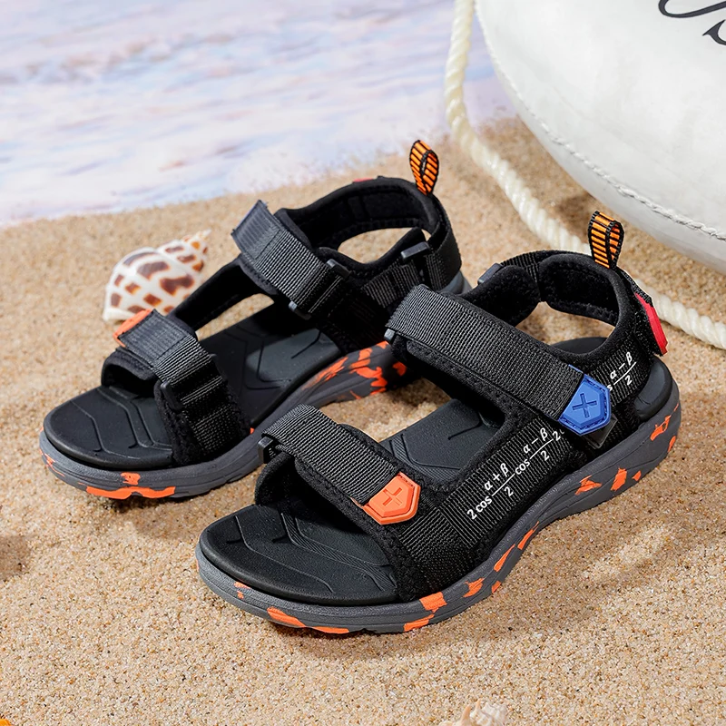 New Summer Beach Water Kids Sandals Fashion Shoes Lightweight Non-slip Soft Adjustable Double Strap Boys Comfortable Casual Shoe