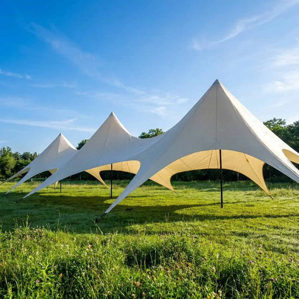 Cloud Top Canopy Tent 20x8.6m Oxford Fabric Galvanized Steel Frame for Resorts Gardens