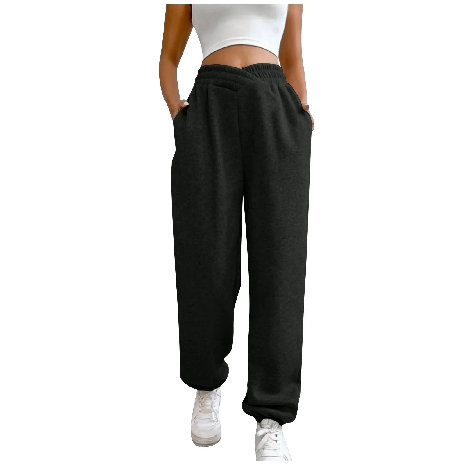 

Spring Summer Women's Bind Feet Bottom Sweatpants Soft Casual Pants With Pockets For Women New Style Jogger Yoga Pants