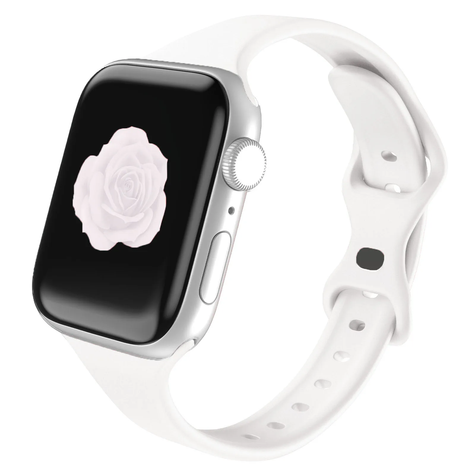 Тонкий силиконовый ремешок для Apple Watch Correa Women Slim 38 мм 40 мм 41 мм 42 мм 44 мм 45 мм 49 мм, спортивный ремешок из мягкой резины для iWatch