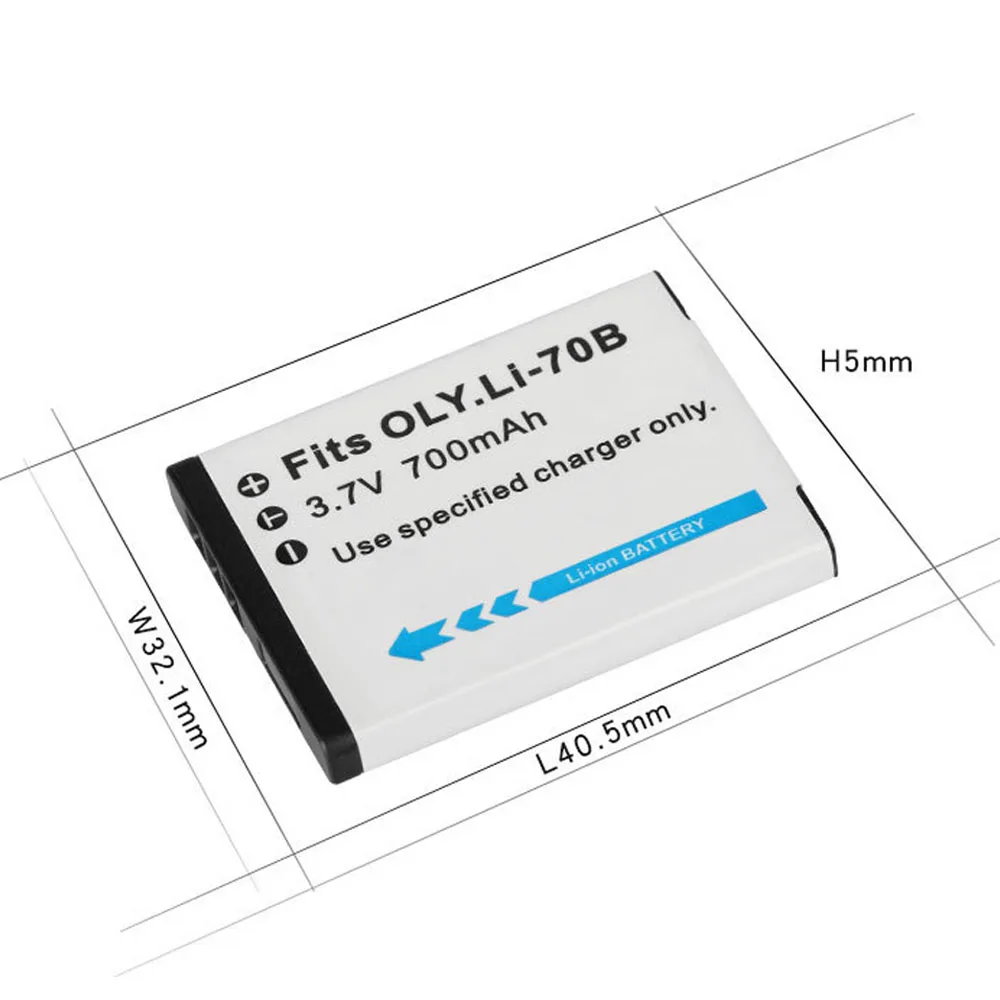 Dla OLYMPUS LI-70B Li70B 2022 nowy 3.7V 700mAh aparat cyfrowy akumulator litowy akumulator litowo-jonowy