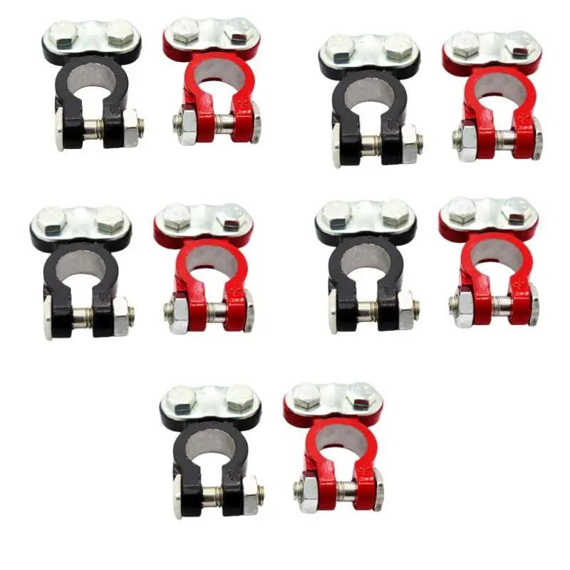 1/5Pcs Truck Van And RV Auto Connection Accessories Battery Wire Cable Clamp Battery Clamp Terminal Aluminum Alloy For Car