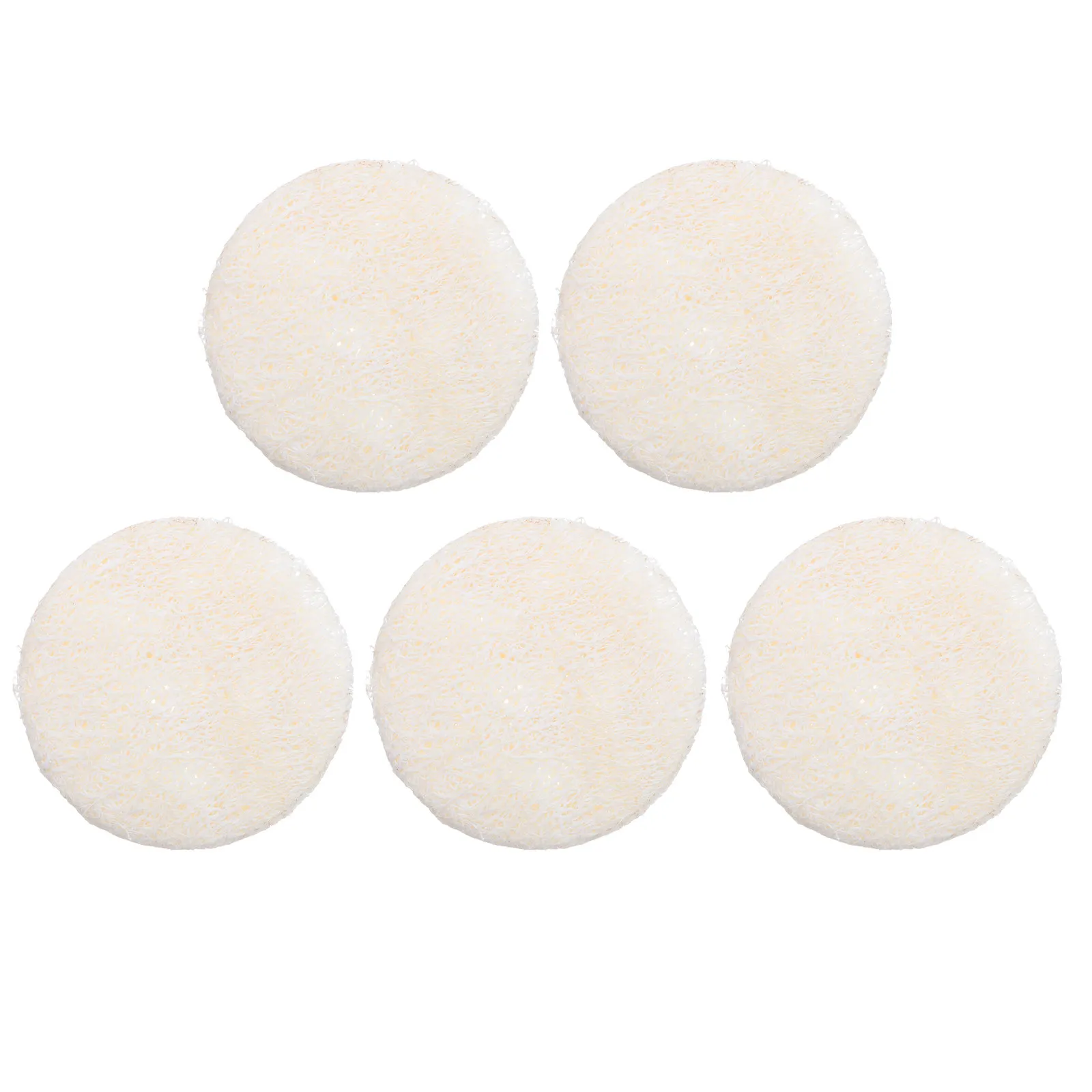 5Pcs Makeup Remover Pads Natural Loofah Bath Sponge Skin Scrub Pads Exfoliating Shower Sponge Promote Circulation Acne Care