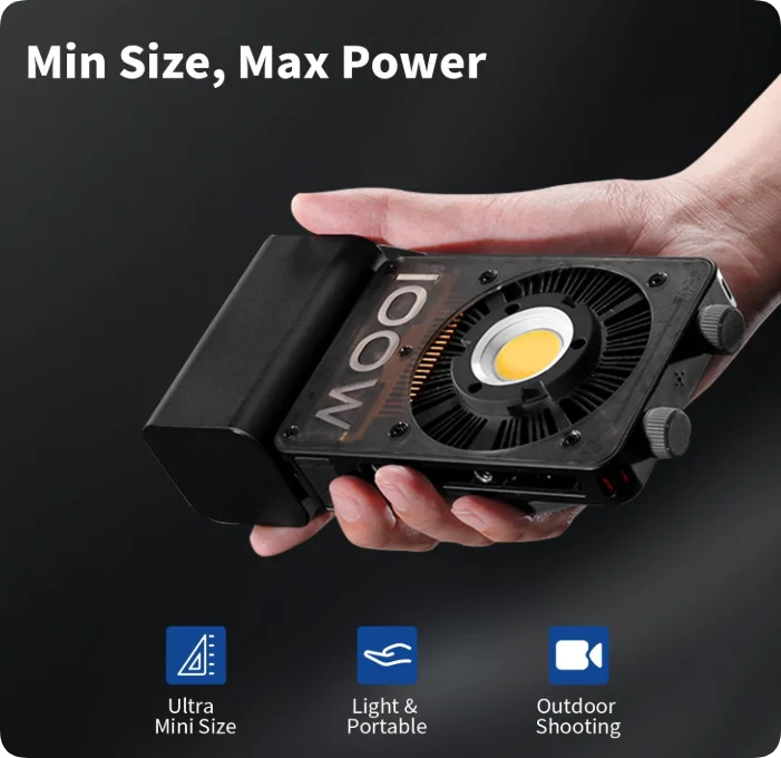 ZHIYUN CINEPEER CX100 100W LED Video Light Portable Photography COB Light 2700K-6500K