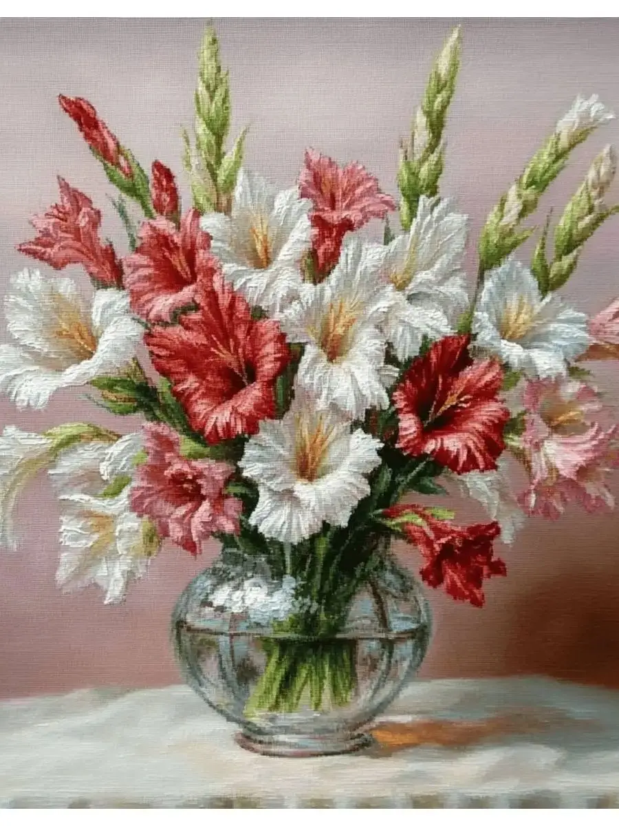 1 Stück 40x40 cm/15,74 Zoll Ein Wunderschönes Vase-Stickerei-Set DIY-Kit 11CT/14CT Joy Sunday Neuankömmling Vollstickerei – Detail 1