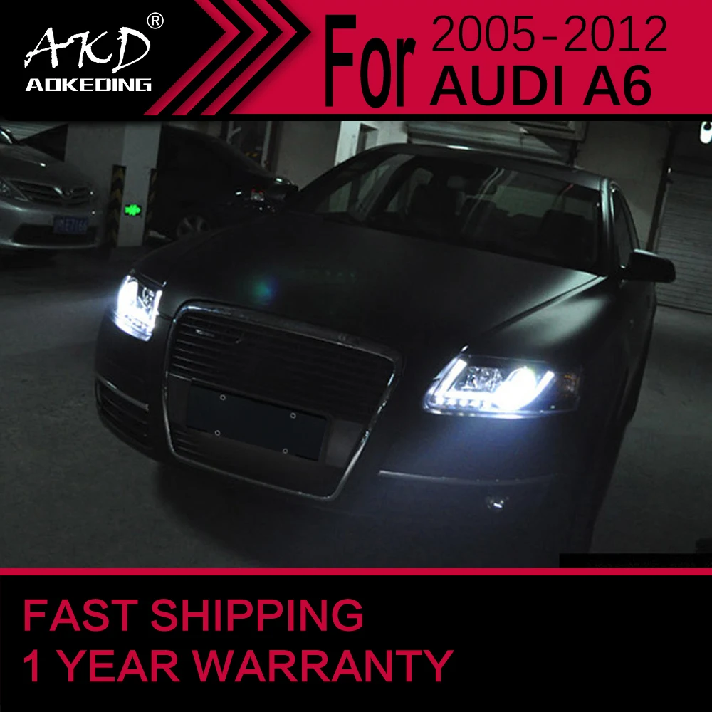 Car Lights for Audi A6 C4 LED Headlight 1999-2004 A6 Head Lamp Drl Projector Lens Automotive Accessories