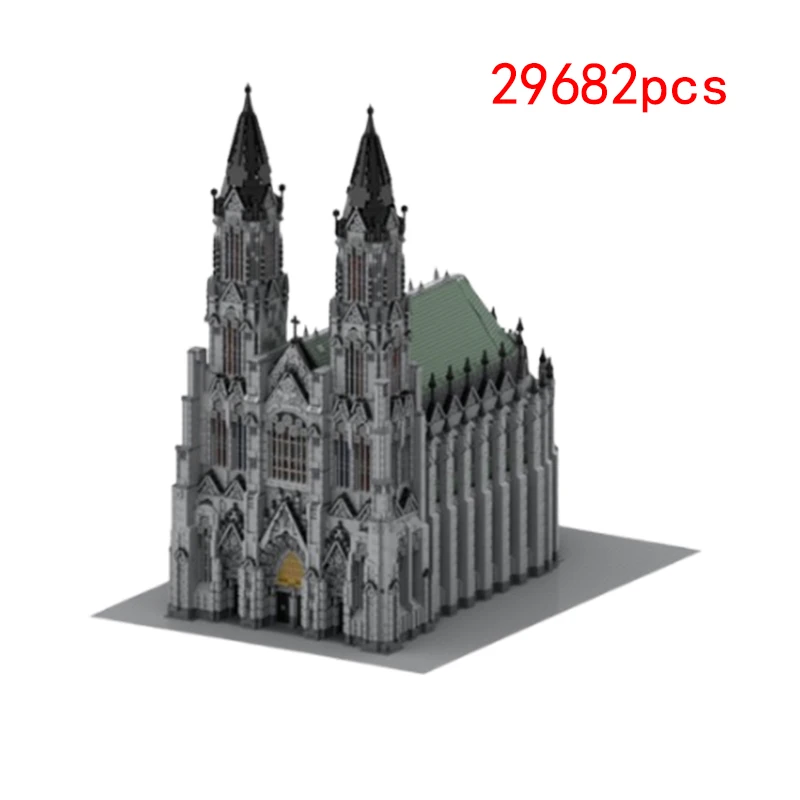 Spot MOC-142098 small particle assembly building blocks cathedral high difficulty model toy gift ornaments