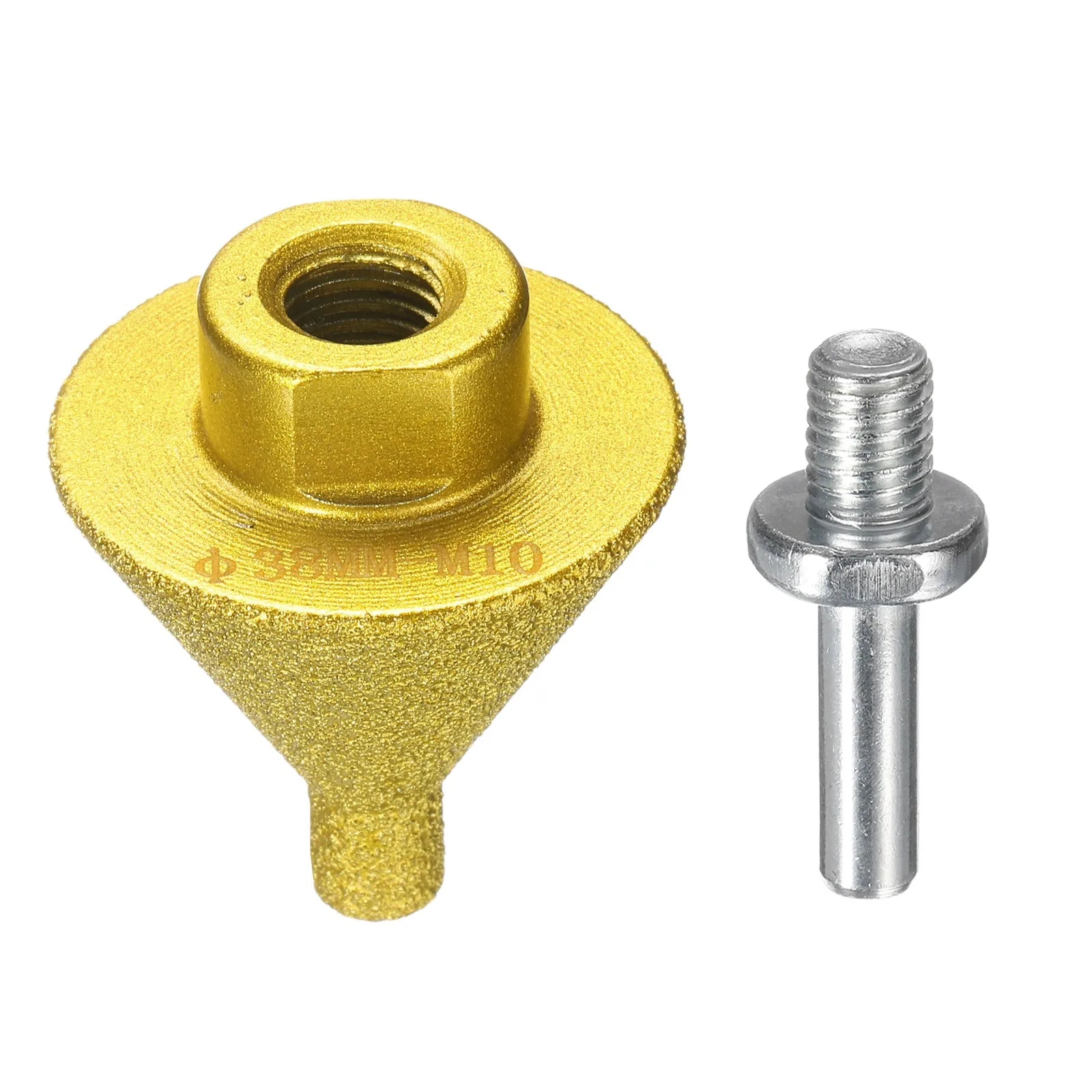 ダイヤモンドベベル加工用シャンファービット-直径0-15インチ-m10ネジ-コーンビット-アダプター付き