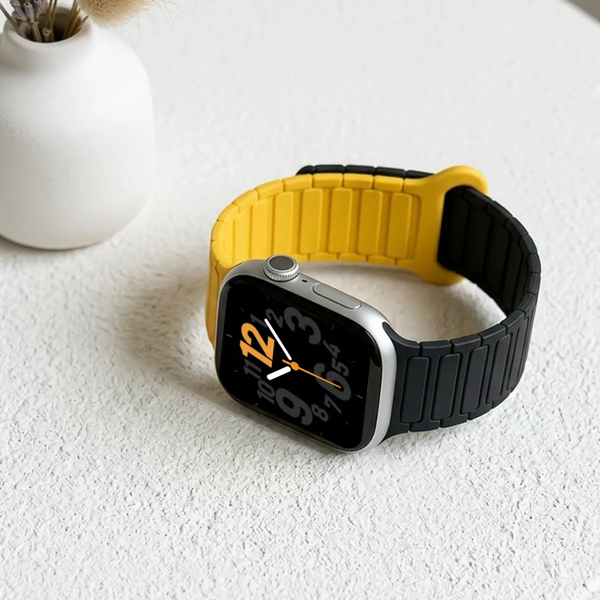 Magnetic Silicone Band for Apple Watch Ultra3/2 S11 10 9 8 7 6 SE3 Two Color Strap for Iwatch 38 40 42 44 46 49mm Sport Bracelet
