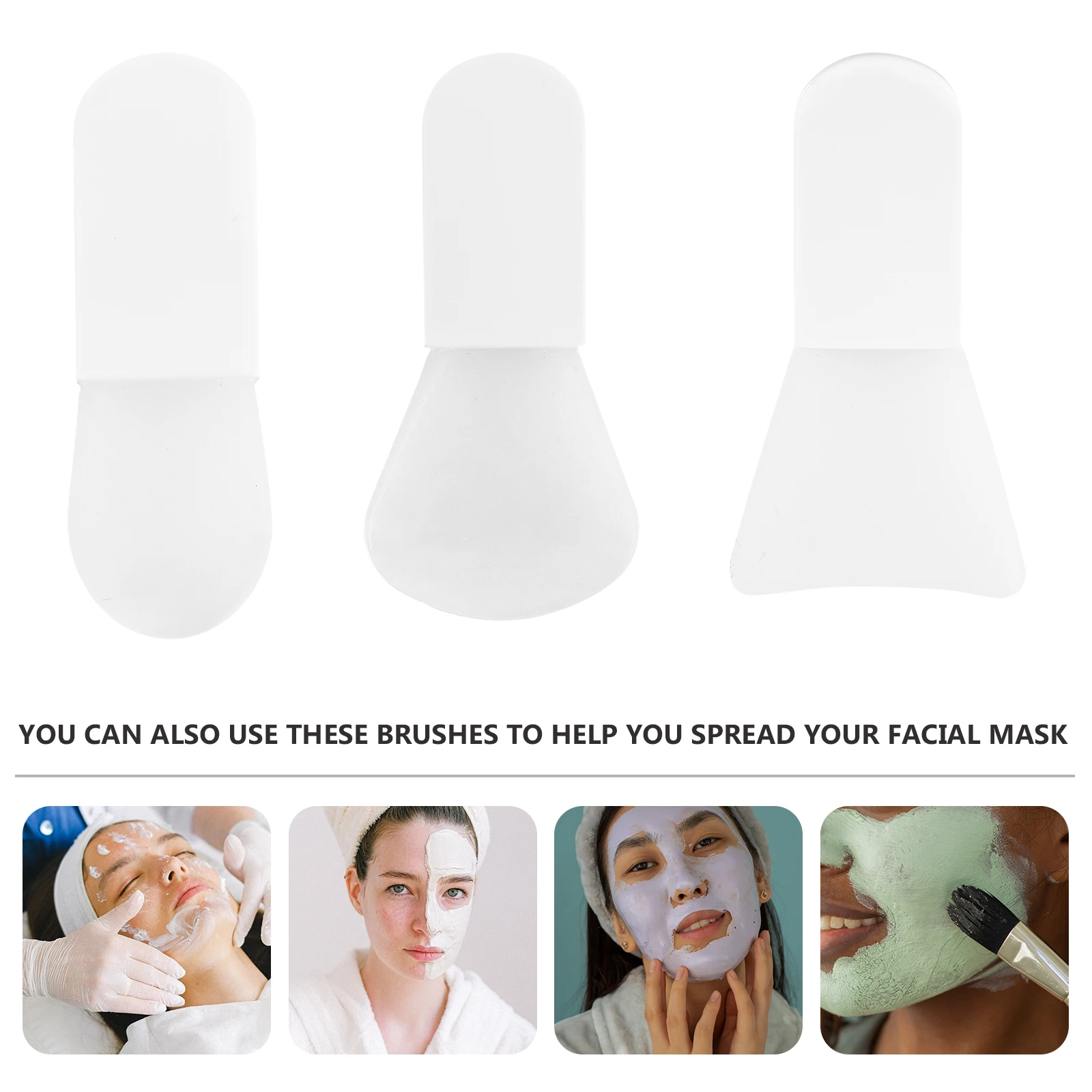 6 uds cepillo de máscara herramientas faciales de silicona aplicador de barro cepillos de cuidado mujeres amigables con la piel cepillos de máscara de barro cara