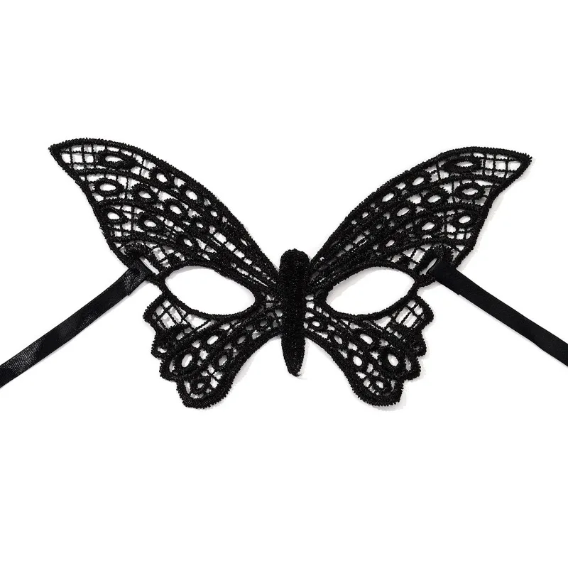 Vintage Black Lace Eye Mask Sexy Masquerade Mask for Women Fox Queen Bat Mask for Halloween Party Cosplay Costume Accessory - view 5