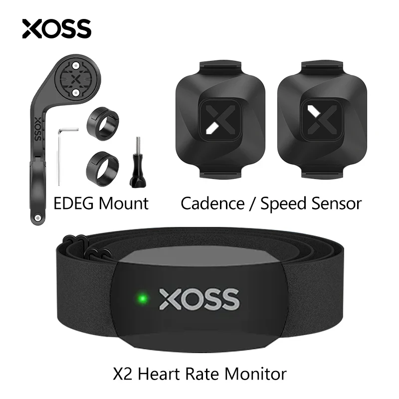 XOSS EDGE Bike Computer Mount Vortex Speed Cadence Sensor X2 Chest Strap Heart Rate Monitor dla GARMIN Magene iGPSPORT Bryton