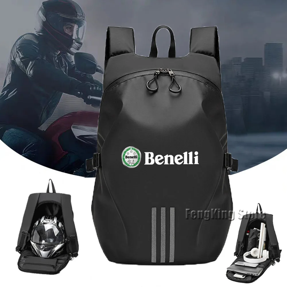 

For BENELLI TNT 125 TNT135 Jinpeng 502 TRK Knight backpack motorcycle helmet bag travel equipment waterproof and large capacity