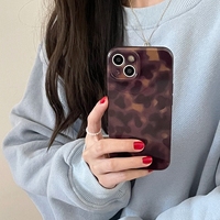 Classic Stylish Amber Color Lamber Pattern Glossy Phone Cover Case for iPhone 16 15 14 13 12 11 Pro Max Plus
