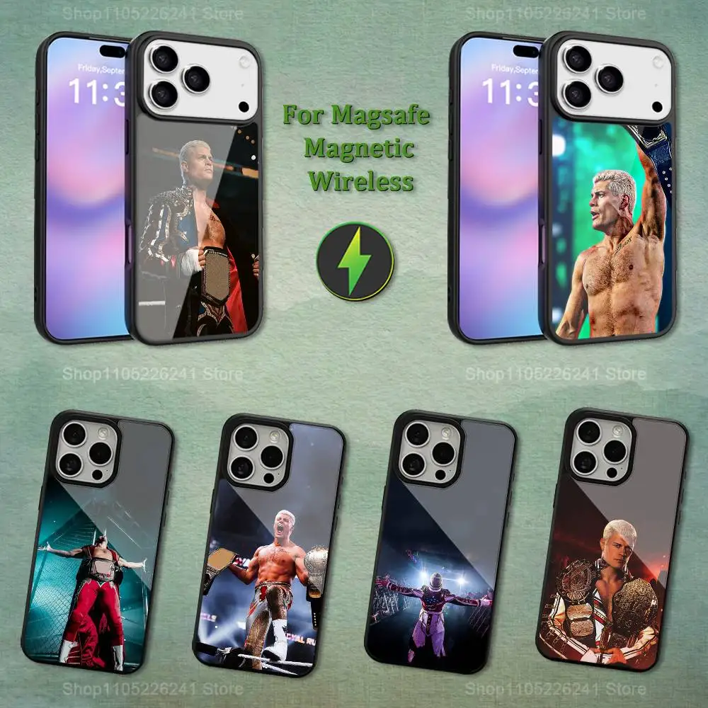 

C-CoDys R-RhoDes Wrestler Phone For iPhone 17,14,11,15,16,13,12,Pro,Max,For Magsafe,Plus,Mini, Magnetic Wireless Charging Case