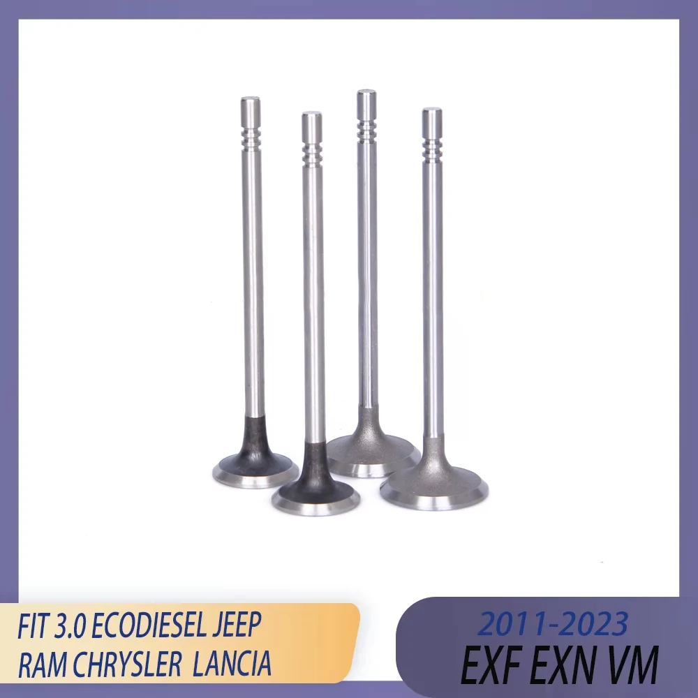 Engine 12x Intake & 12x Exhaust Valve 3.0 L V6 11-23 For EXF EXN VM Diesel Jeep GRAND CHEROKEE Ram 1500 CHRYSLER 300C THEMA 3.0L