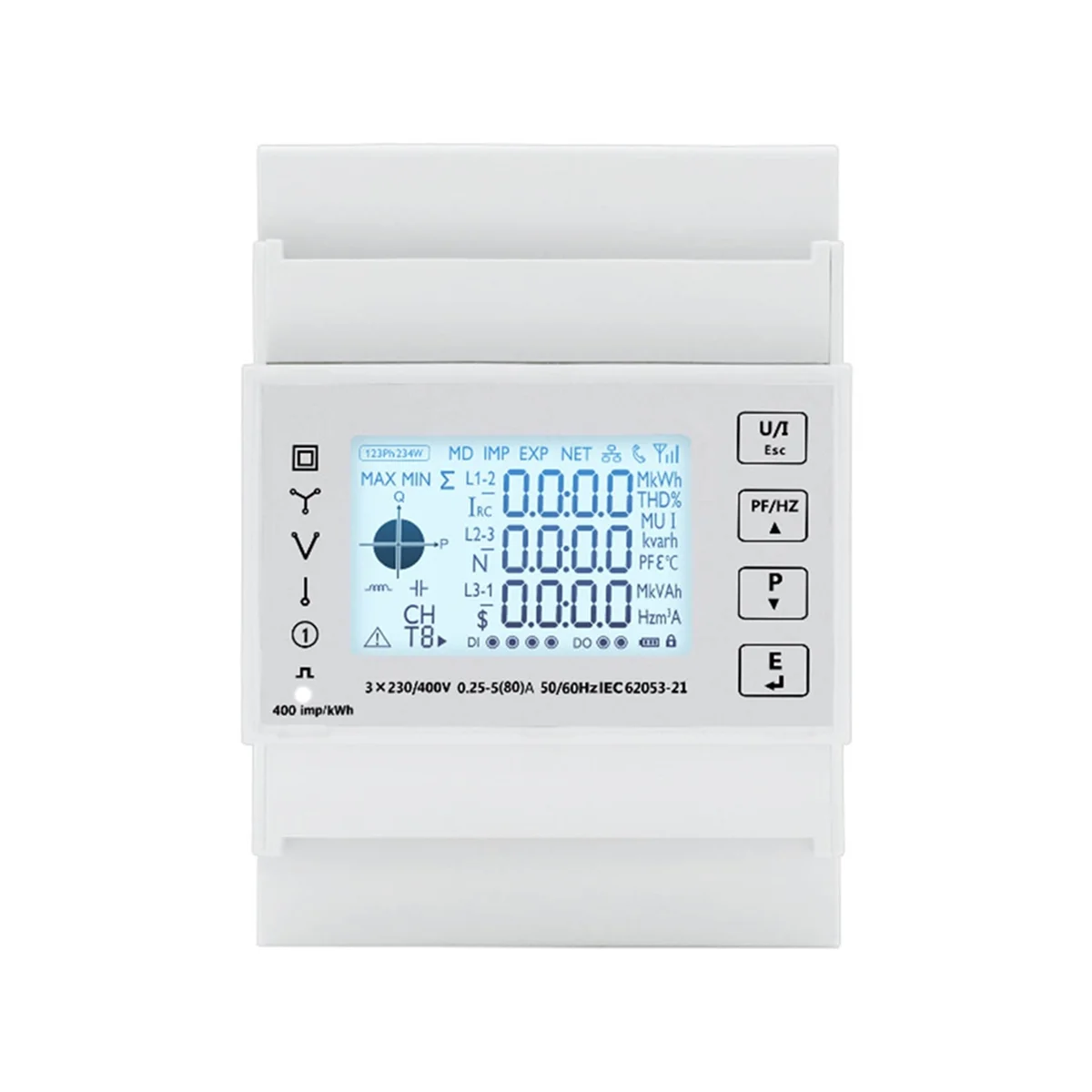 BOFOF TAC4300 Digital Wattmeter Energy Electricity Electric Consumption Meter Voltmeter Modbus RS485 Guide Electric Meter