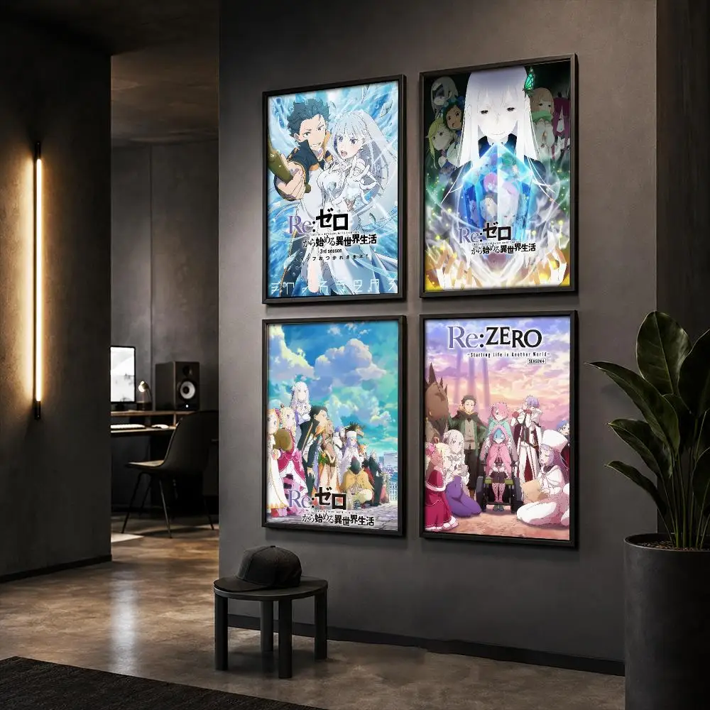 ReZero Starting Life In Another World Poster HD Home Wall Stickers House Hallway Living Room Bedroom Bar Office Decor Art Prints