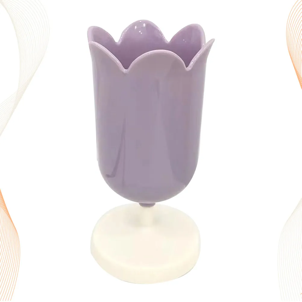 Petal Design Plastic Storage Canister Pen and Brush Holder Sundries Organizer for Office Home Hotel School Clean Desk