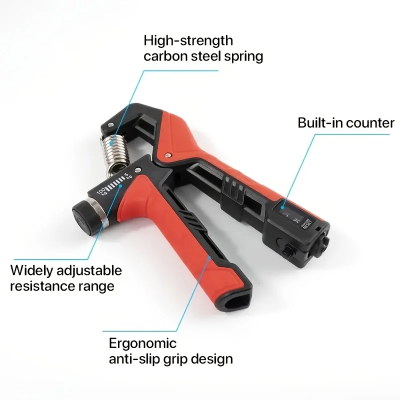 5-100kg Adjustable Grip Strength Trainer Muscle Exercise Fitness Equipment, Durable ABS Material, Muscle Enhancement and Recover