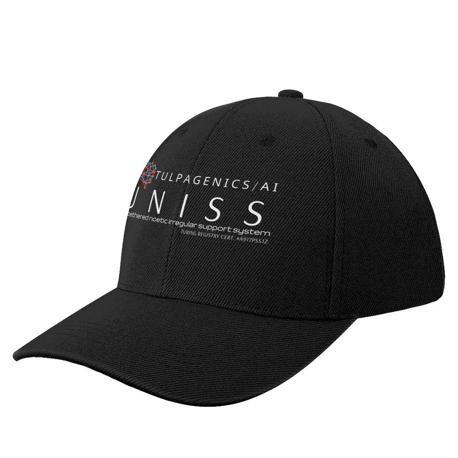 

UNISS from Tulpagenics 1.0 - White (William Gibson t-shirt Agency) Baseball Cap Dropshipping Sunscreen Mens Hats Women's