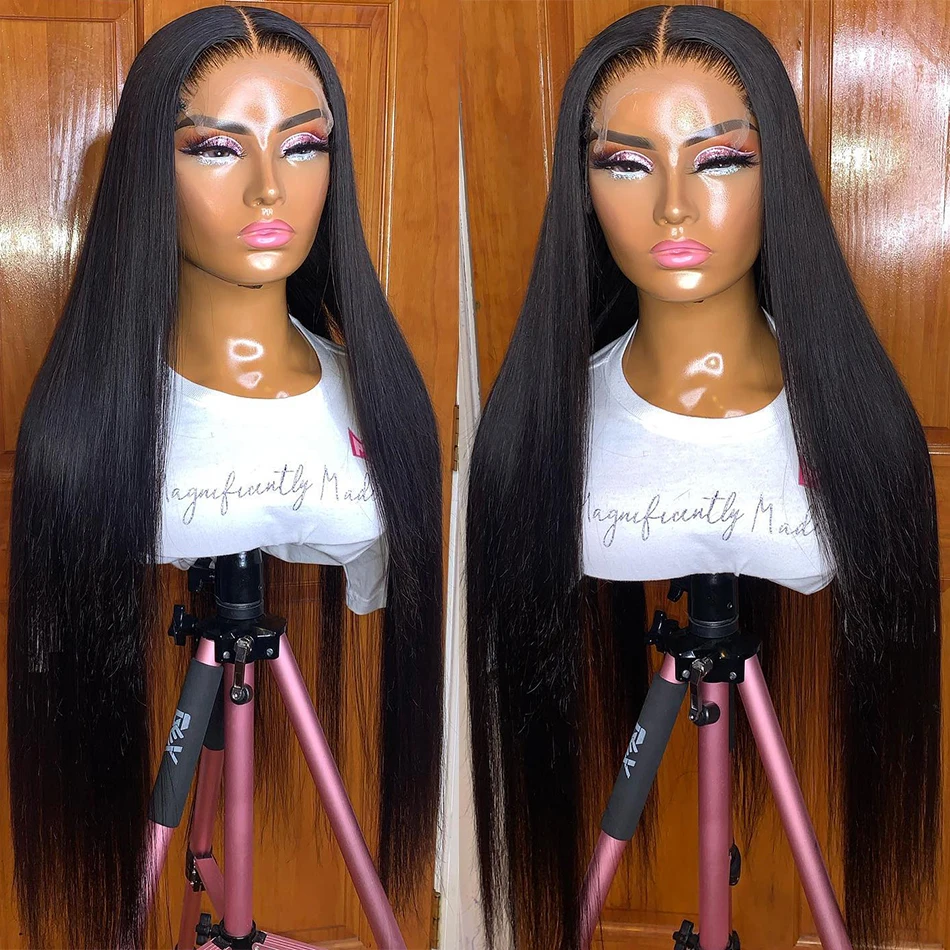 

30 40 дюймов Hd 13x6 Прямые парики из натуральных волос Прямые 13x4 Кружевные фронтальные парики Человеческие волосы Прямые 5x5 Парик с застежкой для женщин