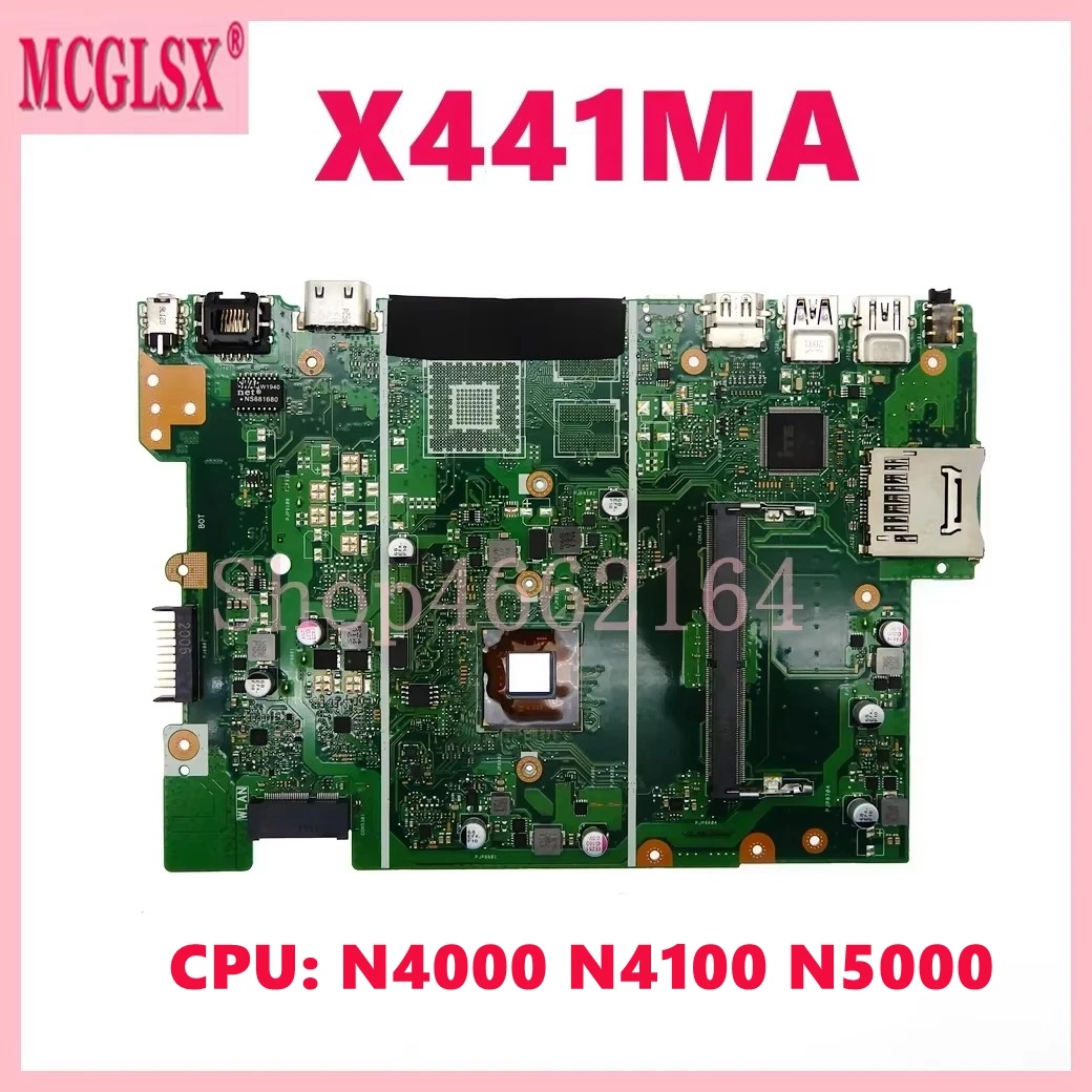 X441MA With N4000 N4100 N5000 CPU Laptop Motherboard For Asus X441M X441MA A441M X441MB Notebook Mainboard 100% Tested OK