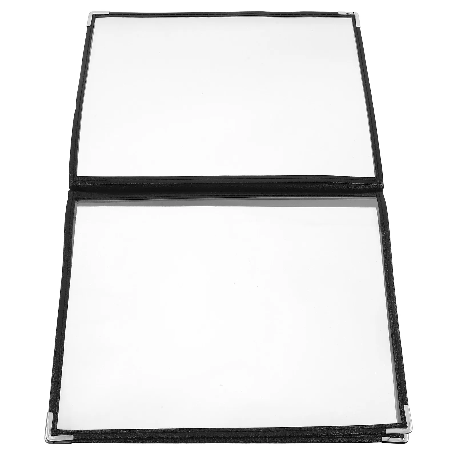 

Прозрачная ПВХ-папка для меню на 3 страницы, 6 сторон, с белыми углами, держатель для меню для ресторанов, кафе, баров, принадлежности для ресторанов