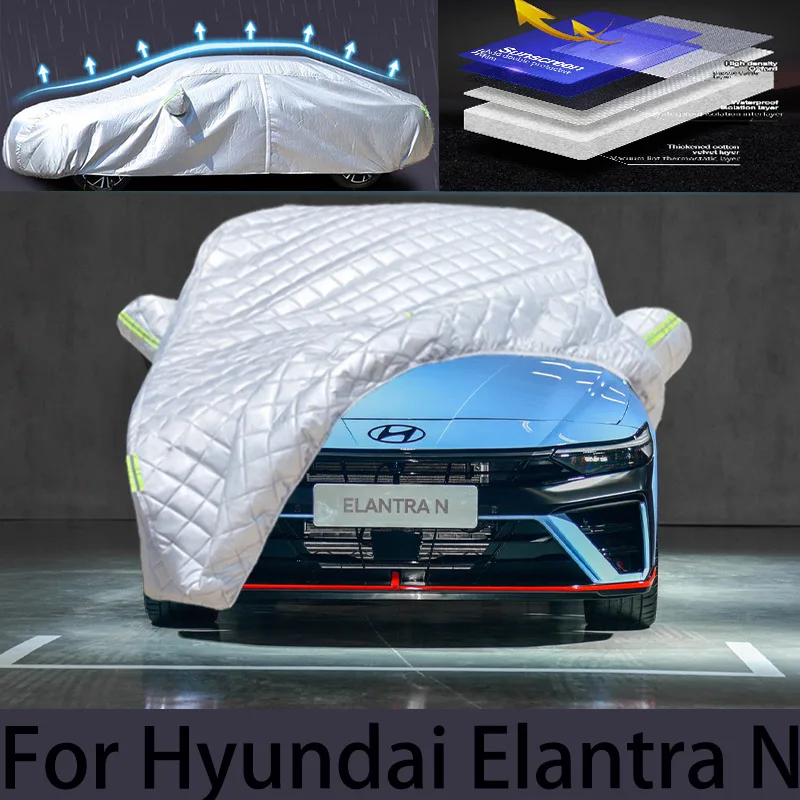 

For HYUNDAI ENLANTRA N hail protection cover, auto rain protection, scratch protection, paint peeling protection, car clothing