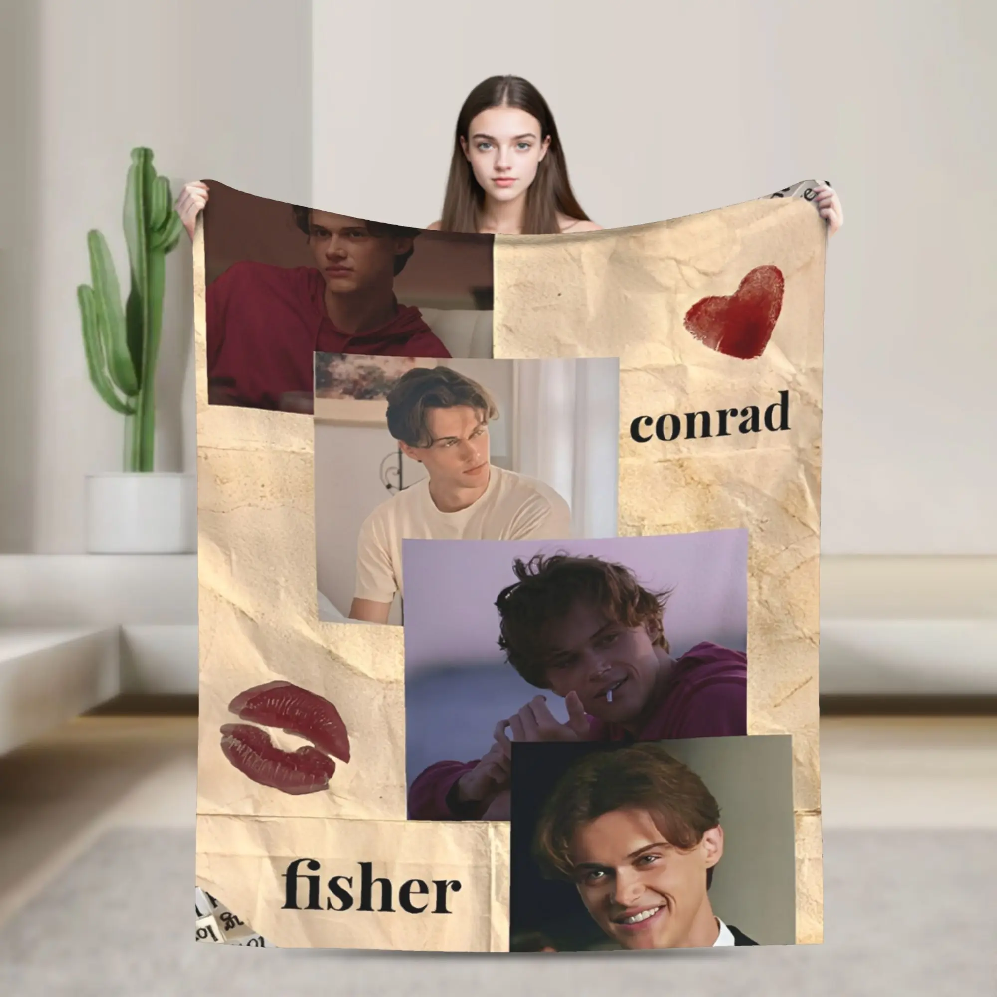 Conrad Fisher The Summer I Turned Pretty Blanket Multi-size Warm Cozy Fluffy  Throw Blankets for Couch Sofa and Bed