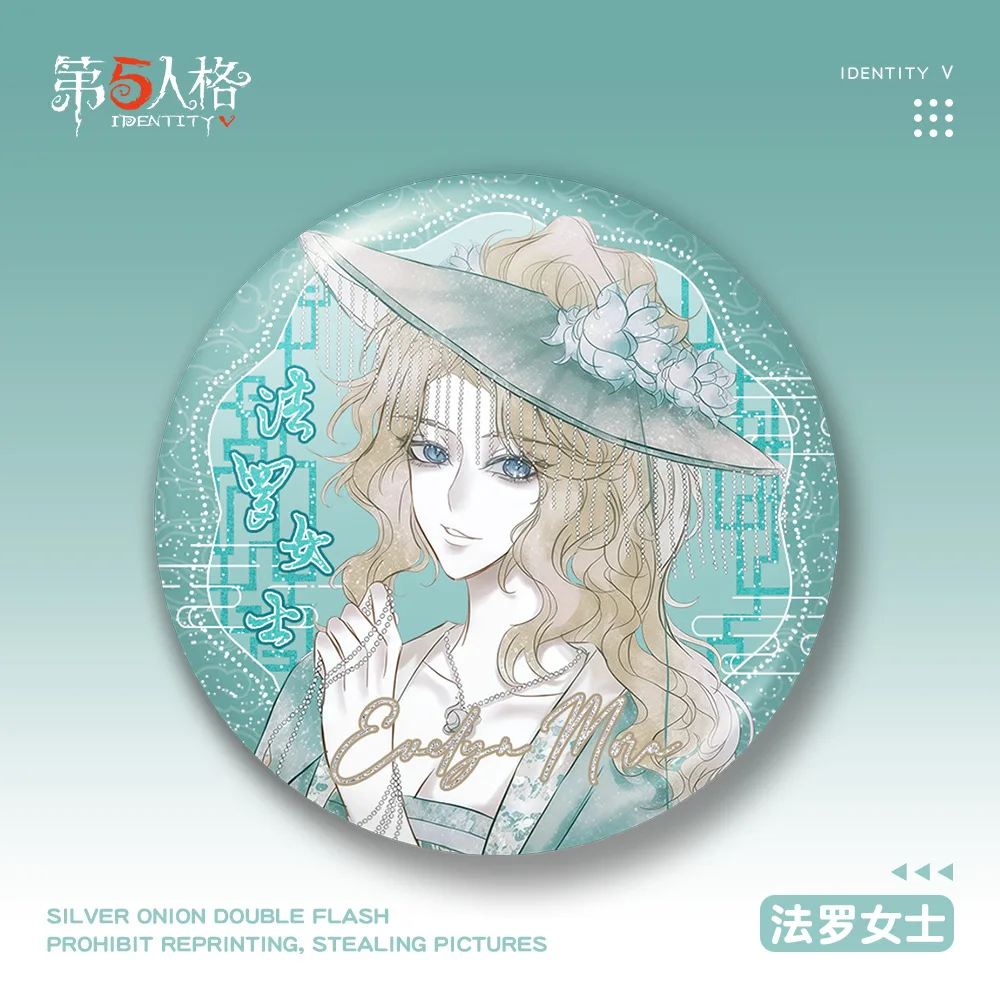 58mm 게임 아이덴티티 Ⅴ 엘리 클라크 트레이시 레즈니크 에블린 모라 노턴 캠벨 코스프레 의상 배지 핀 SPTE 양철 브로치 소품 선물