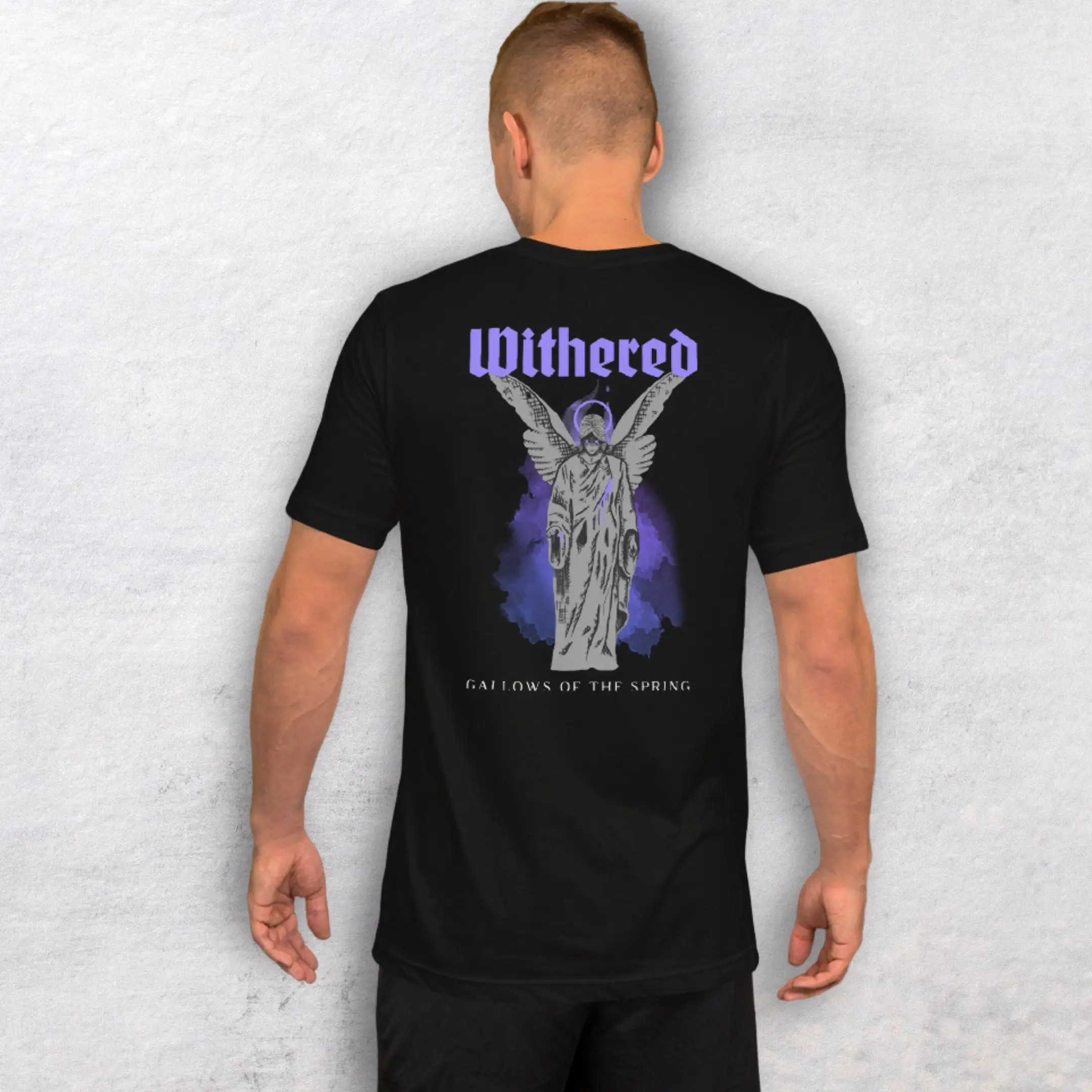 Withered Dark Angel T Shirt Soft Grunge Goth Streetwear Renaissance Aesthetic Gothic Tumblr Clothing