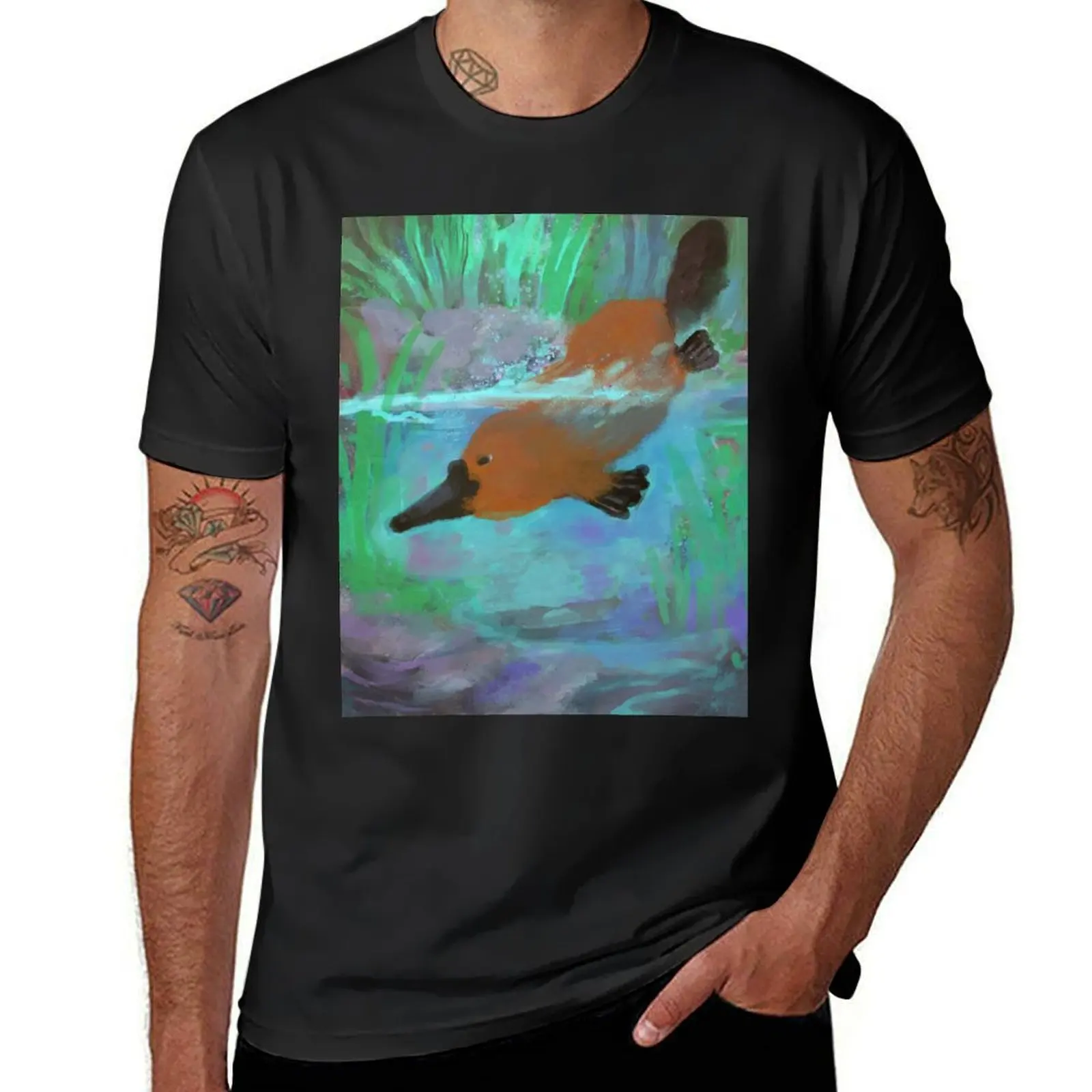 platypus! T-Shirt hippie clothes sweat plus sizes mens vintage t shirts