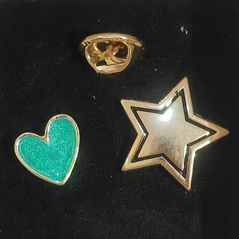 Game The Freak Circus Harlequin Cosplay Earrings Badge Love Irregular Ear Studs Star Metal Brooch Jewelry Accessories image 4